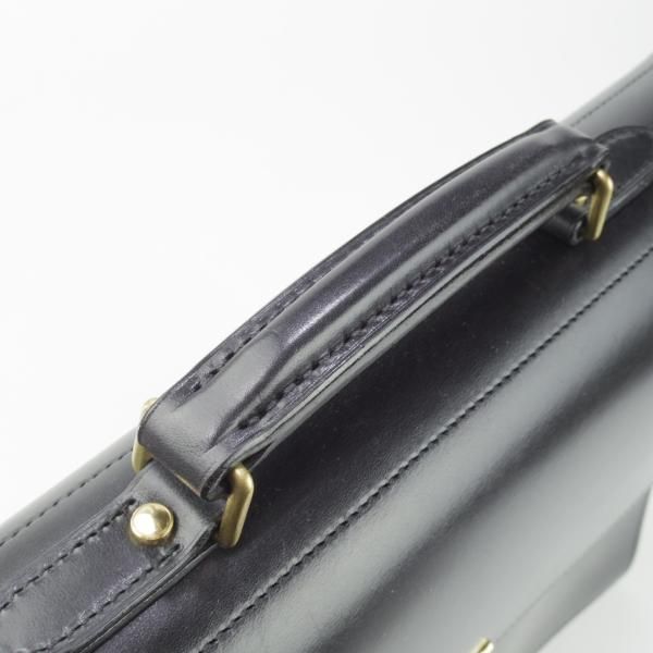 極美品★ポーター/PORTER【定価￥126,000-★ブライドルレザー仕様/CROWNシリーズ】ブリーフケース/黒/ビジネス/バッグ/革/鞄★N5828