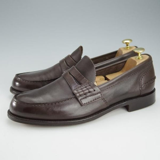 美品★チャーチ 90F/UK9【定価￥157,300-★コインローファー/Pembrey】126ラスト/ビーフロール/カーフ/濃茶/メンズ/Church's★i482