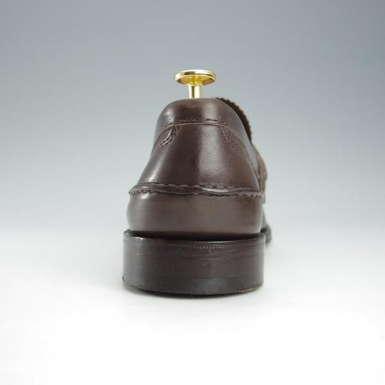 美品★チャーチ 90F/UK9【定価￥157,300-★コインローファー/Pembrey】126ラスト/ビーフロール/カーフ/濃茶/メンズ/Church's★i482