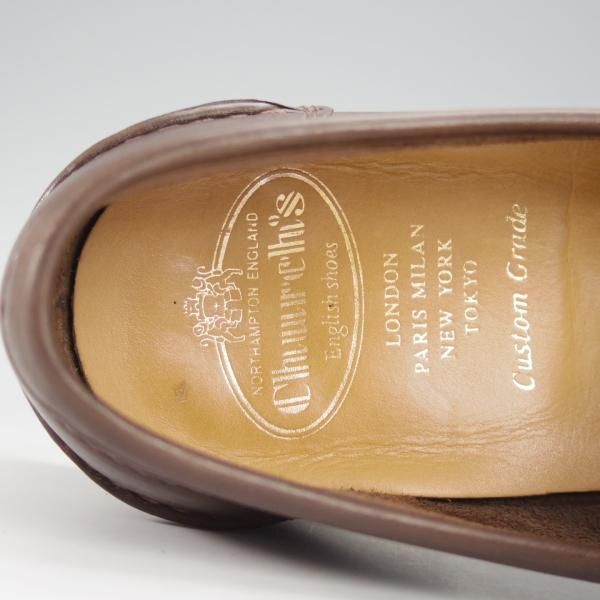 美品★チャーチ 90F/UK9【定価￥157,300-★コインローファー/Pembrey】126ラスト/ビーフロール/カーフ/濃茶/メンズ/Church's★i482