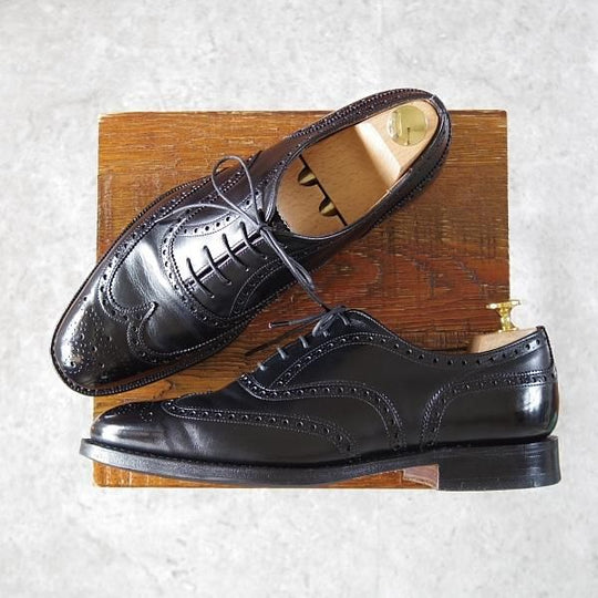 極上★チャーチ 65F/UK6.5【現行定価￥176,000-★チェットウィンド/CHETWYND】173ラスト/フルブローグ/カーフ/黒/メンズ/Church's★i483