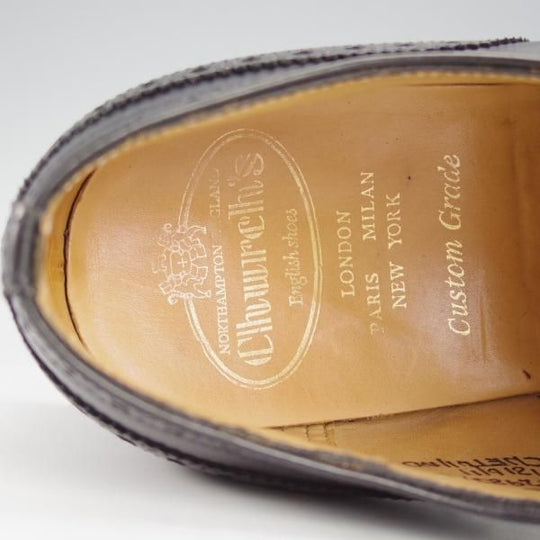 極上★チャーチ 65F/UK6.5【現行定価￥176,000-★チェットウィンド/CHETWYND】173ラスト/フルブローグ/カーフ/黒/メンズ/Church's★i483