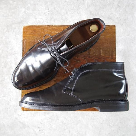 極上★(米)アレンエドモンズ 7.5D【定価￥170,500-★コードバン仕様/Dundee】チャッカブーツ/黒/メンズ/ALLEN EDMONDS★i487