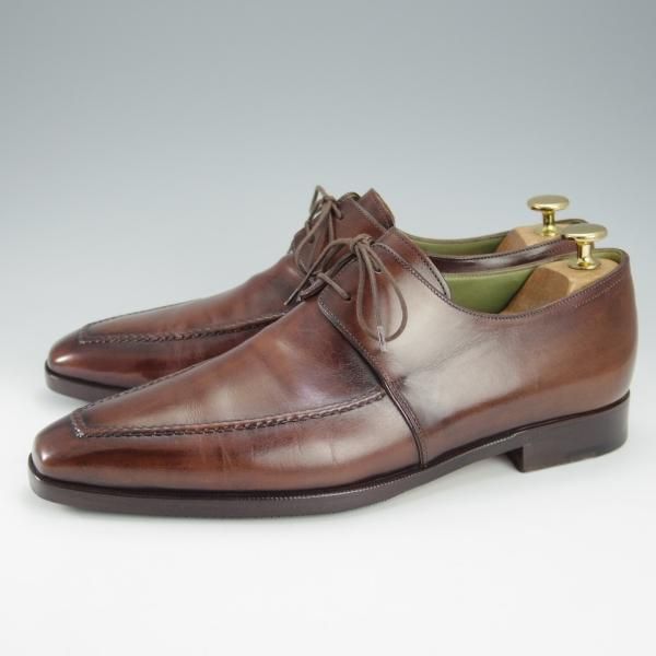 美品★(仏)ベルルッティ SIZE 8【★ヴェネチアレザー/Uチップ】1100/濃茶/メンズ/Berluti★i488
