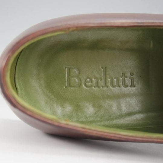 美品★(仏)ベルルッティ SIZE 8【★ヴェネチアレザー/Uチップ】1100/濃茶/メンズ/Berluti★i488