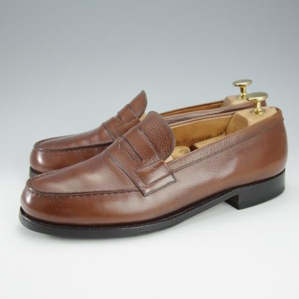 ★J.M.ウェストン 6.5D【現行定価￥126,500-★180/旧ロゴ/コインローファー】グレインレザー/茶/メンズ/Weston/ウエストン★i490