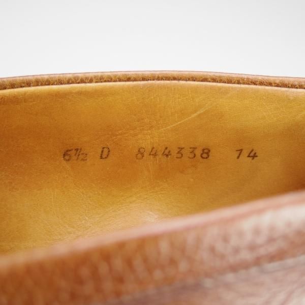 ★J.M.ウェストン 6.5D【現行定価￥126,500-★180/旧ロゴ/コインローファー】グレインレザー/茶/メンズ/Weston/ウエストン★i490