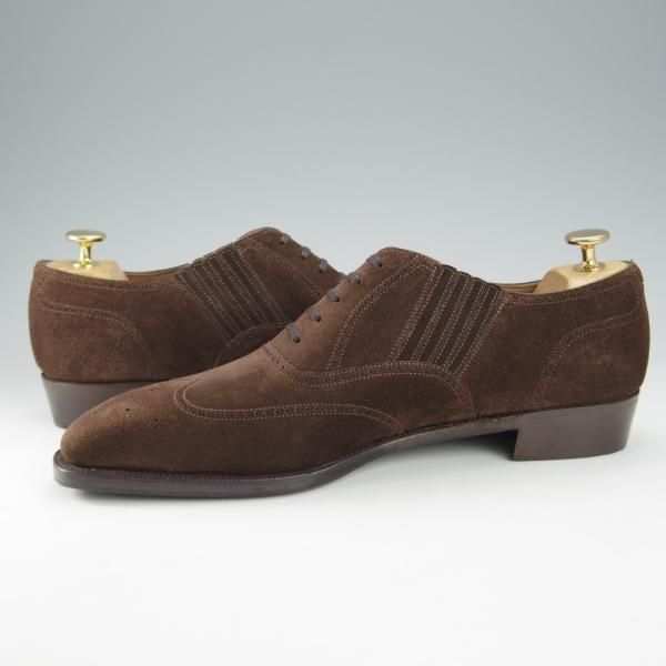 美品★(英)アンソニー・クレバリー 7.5E【モデル定価￥275,000-★CHURCHILL/チャーチル】スエード/濃茶/ANTHONY CLEVERLEY★i492