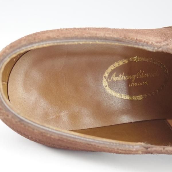 美品★(英)アンソニー・クレバリー 7.5E【モデル定価￥275,000-★CHURCHILL/チャーチル】スエード/濃茶/ANTHONY CLEVERLEY★i492