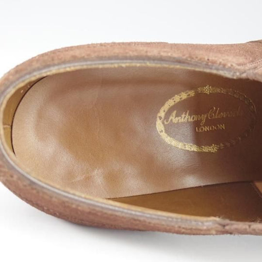 美品★(英)アンソニー・クレバリー 7.5E【モデル定価￥275,000-★CHURCHILL/チャーチル】スエード/濃茶/ANTHONY CLEVERLEY★i492