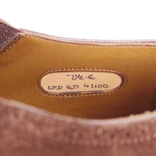 美品★(英)アンソニー・クレバリー 7.5E【モデル定価￥275,000-★CHURCHILL/チャーチル】スエード/濃茶/ANTHONY CLEVERLEY★i492