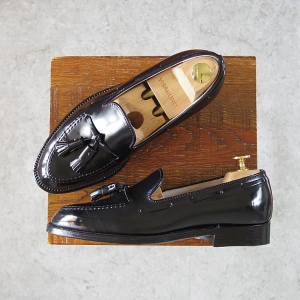 ほぼ未使用★オールデン 6D【定価￥169,400-★コードバン仕様/タッセルローファー】664/アバディーンラスト/黒/メンズ/Alden★i494