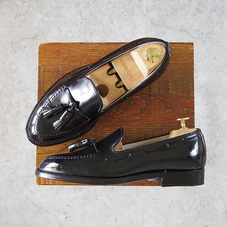 ほぼ未使用★オールデン 6D【定価￥169,400-★コードバン仕様/タッセルローファー】664/アバディーンラスト/黒/メンズ/Alden★i494