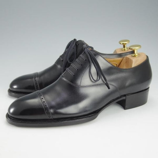 ほぼ試着程度★(銀座)REGAL TOKYO UK6程度【オーダー価格30万円以上★ビスポーク品/フルハンド】ハンドソーンウェルテッド製法/黒★i495