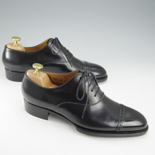 ほぼ試着程度★(銀座)REGAL TOKYO UK6程度【オーダー価格30万円以上★ビスポーク品/フルハンド】ハンドソーンウェルテッド製法/黒★i495