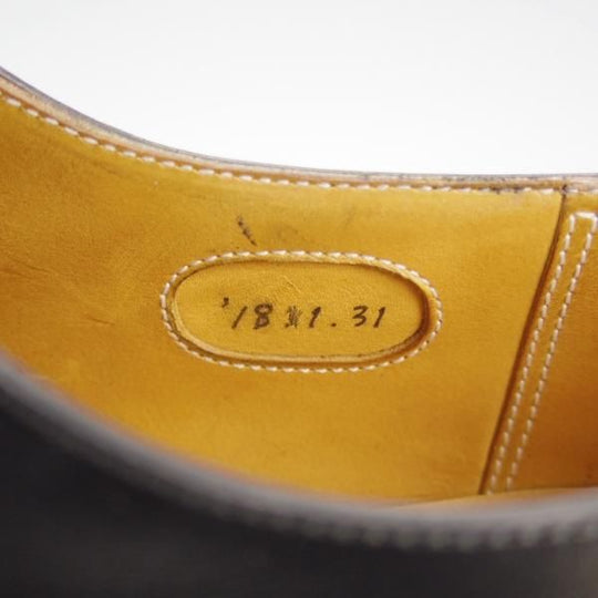 ほぼ試着程度★(銀座)REGAL TOKYO UK6程度【オーダー価格30万円以上★ビスポーク品/フルハンド】ハンドソーンウェルテッド製法/黒★i495