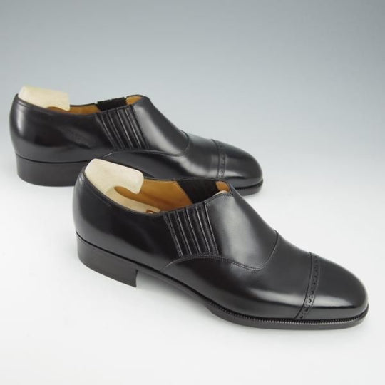 ほぼ試着程度★(銀座)MARQUESS/マーキス UK6程度【現行オーダー合計価格￥418,000〜★ビスポーク品/シューツリー付き】カーフ/黒★i496