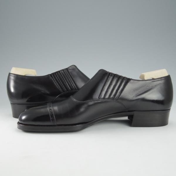 ほぼ試着程度★(銀座)MARQUESS/マーキス UK6程度【現行オーダー合計価格￥418,000〜★ビスポーク品/シューツリー付き】カーフ/黒★i496