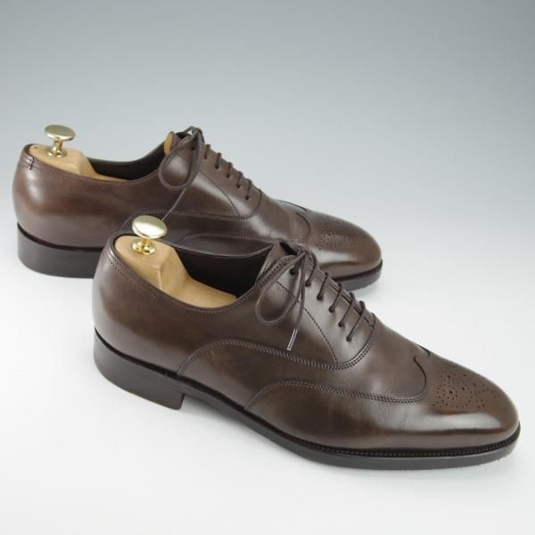 美品★ジョンロブ SIZE 6.5【貴重★エルメス別注/HERMES/ミュージアムカーフ】HECTOR/H413ラスト/茶/JOHN LOBB★i508