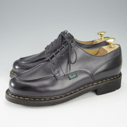 極美品★パラブーツ SIZE 6【定価￥79,200-★シャンボード/CHAMBORD】リスレザー/TEXソール/Uチップ/NUIT/紺/メンズ/Paraboot★i510