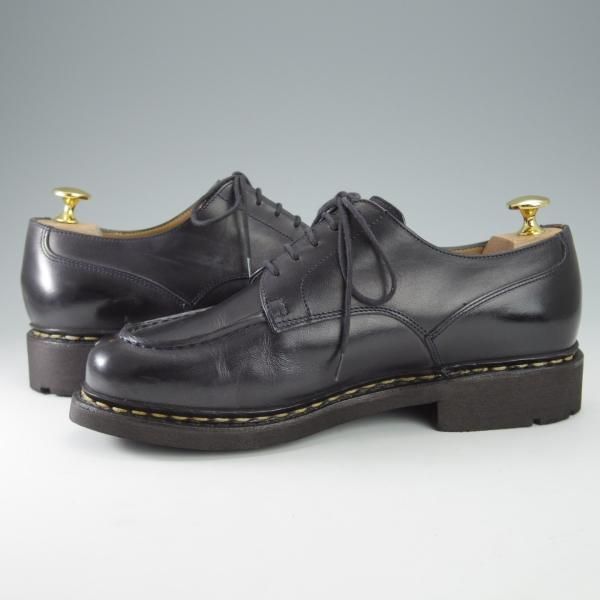 極美品★パラブーツ SIZE 6【定価￥79,200-★シャンボード/CHAMBORD】リスレザー/TEXソール/Uチップ/NUIT/紺/メンズ/Paraboot★i510