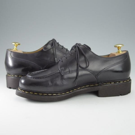 極美品★パラブーツ SIZE 6【定価￥79,200-★シャンボード/CHAMBORD】リスレザー/TEXソール/Uチップ/NUIT/紺/メンズ/Paraboot★i510