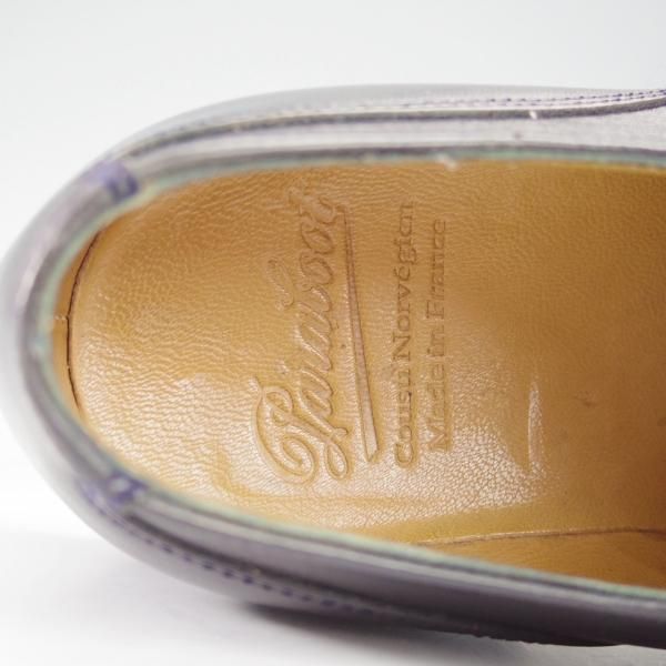 極美品★パラブーツ SIZE 6【定価￥79,200-★シャンボード/CHAMBORD】リスレザー/TEXソール/Uチップ/NUIT/紺/メンズ/Paraboot★i510