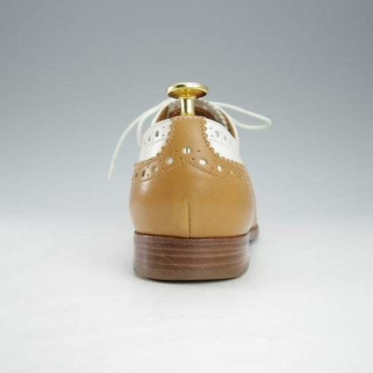 極上★チャーチ(レディース) SIZE 36.5【★バーウッド/BURWOOD 3W】フルブローグ/ウイングチップ/薄茶×白/カーフ/Church's★i511