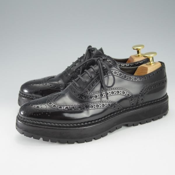 美品★チャーチ(レディース) SIZE 36【★INDIGO/インディゴ】フルブローグ/ポリッシュドバインダーカーフ/黒/Church's★i512
