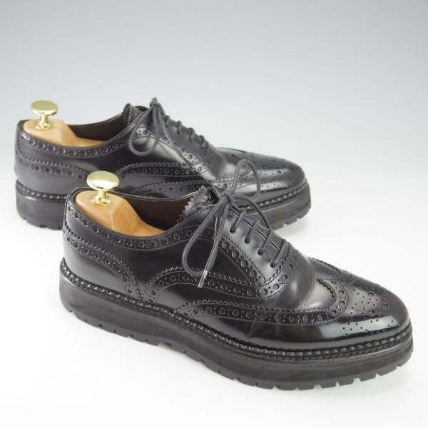 美品★チャーチ(レディース) SIZE 36【★INDIGO/インディゴ】フルブローグ/ポリッシュドバインダーカーフ/黒/Church's★i512