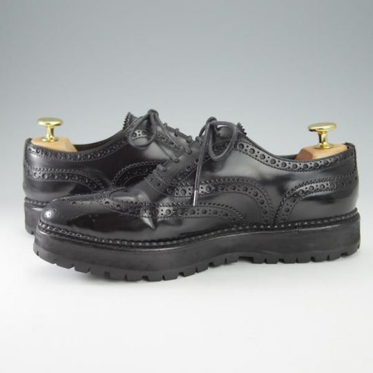 美品★チャーチ(レディース) SIZE 36【★INDIGO/インディゴ】フルブローグ/ポリッシュドバインダーカーフ/黒/Church's★i512