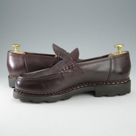 極美品★パラブーツ SIZE 6.5【定価￥79,200-★ランス/REIMS/カフェ】CAFE/コインローファー/リスレザー/濃茶/メンズ/Paraboot★i513