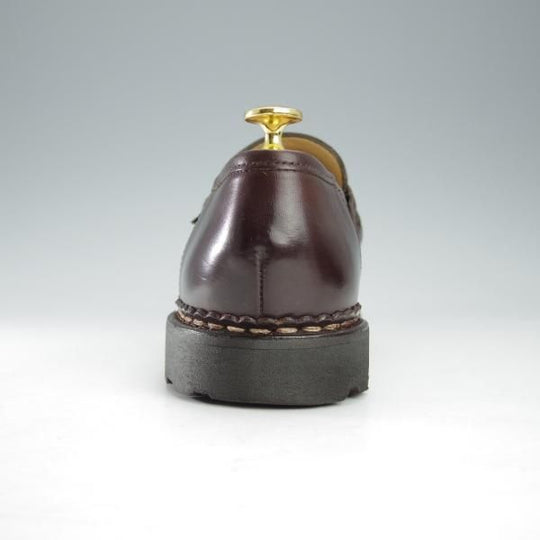 極美品★パラブーツ SIZE 6.5【定価￥79,200-★ランス/REIMS/カフェ】CAFE/コインローファー/リスレザー/濃茶/メンズ/Paraboot★i513