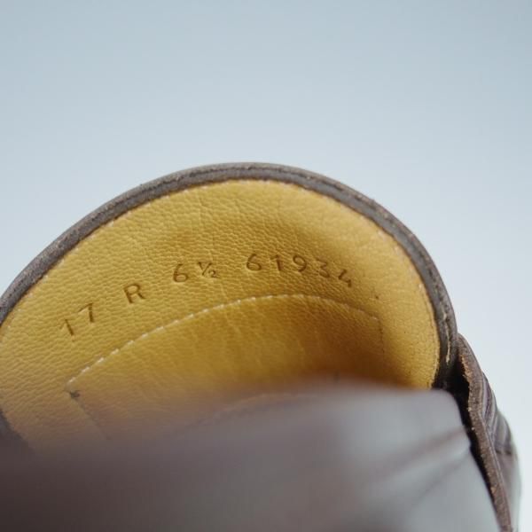 極美品★パラブーツ SIZE 6.5【定価￥79,200-★ランス/REIMS/カフェ】CAFE/コインローファー/リスレザー/濃茶/メンズ/Paraboot★i513