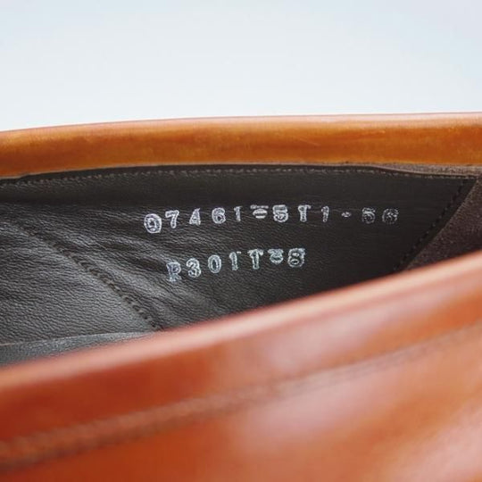 ★三陽山長 SIZE 8【定価￥80,300-★流也/RYUYA/R3011ラスト】コインローファー/フルストラップ/カーフ/茶/SanyoYamacho★i514