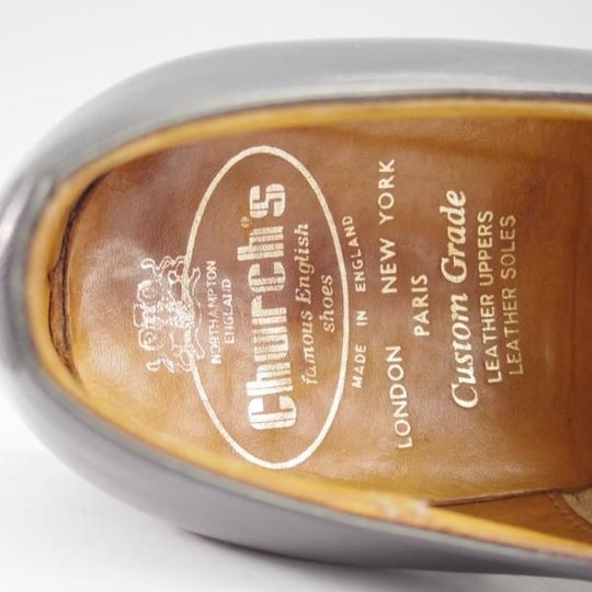 ★チャーチ 60F/UK6【旧チャーチ★CONSUL/コンサル/73ラスト】3都市ロゴ/ストレートチップ/カーフ/黒/Church's★i516