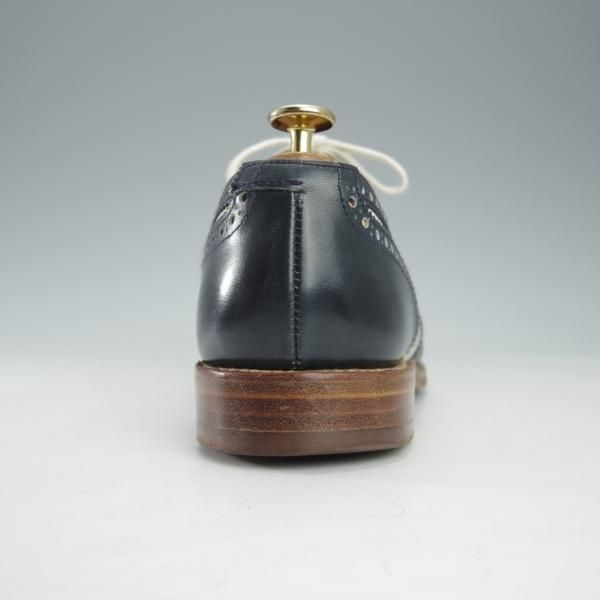 極上★クロケット&ジョーンズ 6.5E【コンビ仕様★SUFFOLK 2/スペクテイターシューズ】カーフ×ヌバック/紺×白/Crockett&Jones★i517