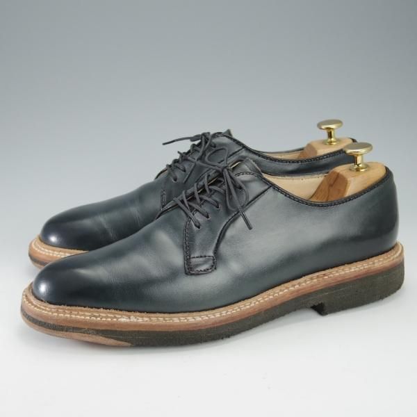 美品★オールデン 7.5D【クロムエクセルレザー仕様★バリーラスト/94708】プレーントゥ/紺/メンズ/Alden★i518