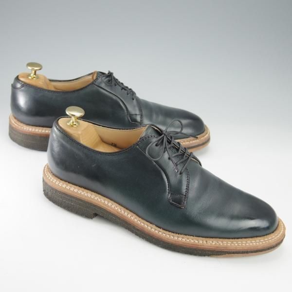 美品★オールデン 7.5D【クロムエクセルレザー仕様★バリーラスト/94708】プレーントゥ/紺/メンズ/Alden★i518