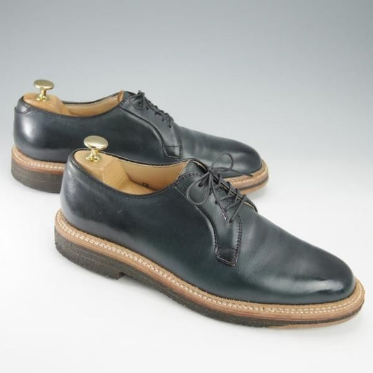 美品★オールデン 7.5D【クロムエクセルレザー仕様★バリーラスト/94708】プレーントゥ/紺/メンズ/Alden★i518