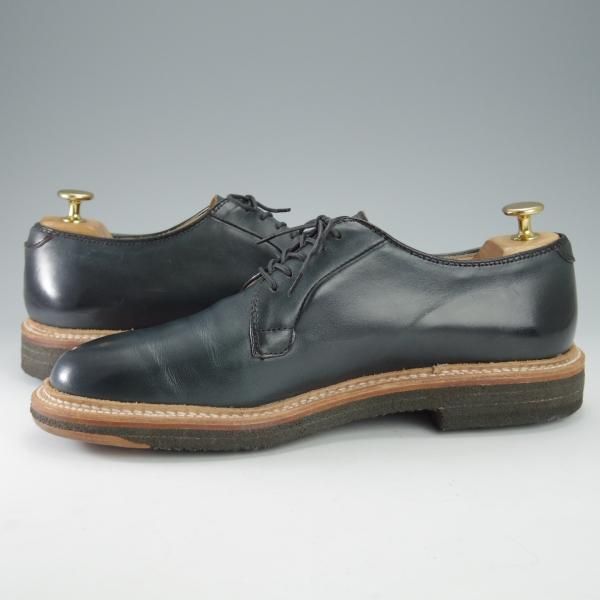 美品★オールデン 7.5D【クロムエクセルレザー仕様★バリーラスト/94708】プレーントゥ/紺/メンズ/Alden★i518