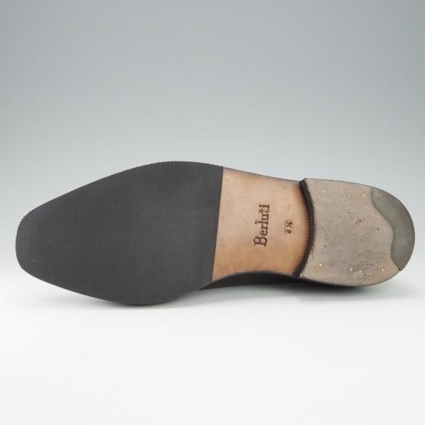 美品★(仏)ベルルッティ SIZE 8.5【貴重★ノルベジェーゼ製法のアレッサンドロ/ALESSANDRO】ホールカット/カーフ/濃茶/Berluti★i519