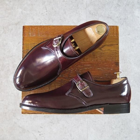 未使用★オールデン 7.5D【定価￥137,500-★コードバン仕様/954/アバディーンラスト】モンクストラップ/赤茶/UNITED ARROWS/Alden★i521