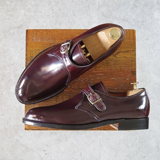 未使用★オールデン 7.5D【定価￥137,500-★コードバン仕様/954/アバディーンラスト】モンクストラップ/赤茶/UNITED ARROWS/Alden★i521