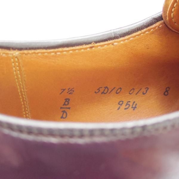 未使用★オールデン 7.5D【定価￥137,500-★コードバン仕様/954/アバディーンラスト】モンクストラップ/赤茶/UNITED ARROWS/Alden★i521