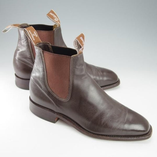 極上★(豪州)アール・エム・ウィリアムス SIZE 7.5【貴重★カンガルー革/シューツリー付き】サイドゴアブーツ/濃茶/R.M.WILLIAMS★i523