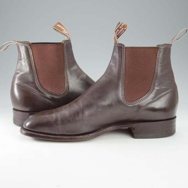 極上★(豪州)アール・エム・ウィリアムス SIZE 7.5【貴重★カンガルー革/シューツリー付き】サイドゴアブーツ/濃茶/R.M.WILLIAMS★i523