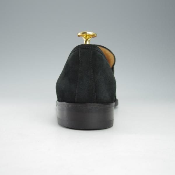 ★(伊)タニノクリスチー SIZE 7【定価15万円以上★ローファー/109675】スリッポン/スエード/黒/メンズ/TANINO CRISCI★i525