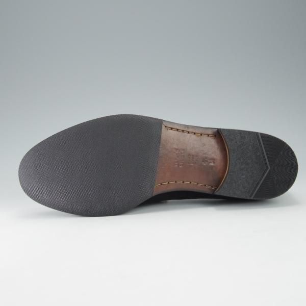 ★(伊)タニノクリスチー SIZE 7【定価15万円以上★ローファー/109675】スリッポン/スエード/黒/メンズ/TANINO CRISCI★i525