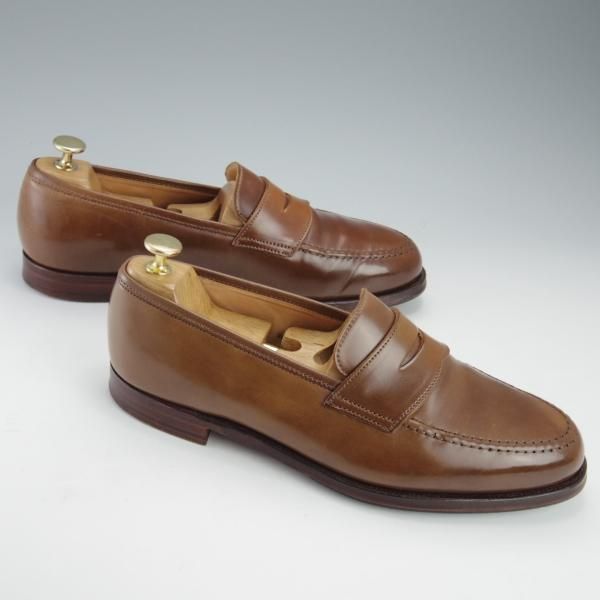 ★クロケット&ジョーンズ 8.5E【定価￥129,600-★ウイスキーコードバン/茶/BOSTON 2】コインローファー/メンズ/Crockett&Jones★i527